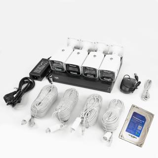 Kit Supraveghere Video PNI House IPMAX POE 3 cu 4 Camere IP 3MP, NVR POE si HDD 1TB