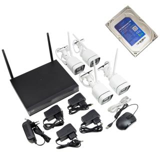 Pachet supraveghere video PNI House WiFi660 NVR cu 4 camere wireless, 3MP si HDD PNI SafeHouse 1TB