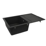 Chiuvetă Elefant Premium Selena Negru Metalic: 785x495mm Elegantă - detaliu