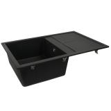 Chiuvetă Elefant Premium Selena Negru Metalic: 785x495mm Durabilă - detaliu