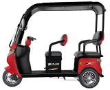 Triciclu electric persoane cu acoperiș BLADE CAB X3, 1200W, Roșu+Negru