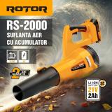 Suflantă aer pe acumulator Rotor RS-2000, 315W, 21V/2Ah, 60 cm