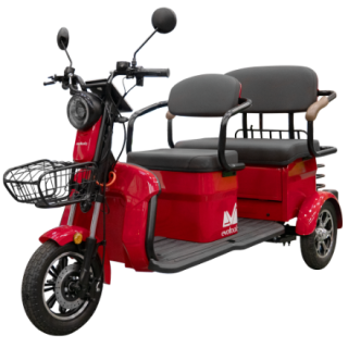 Triciclu Electric Rosu, Scorilo TRP1200, Banchetă Dublă