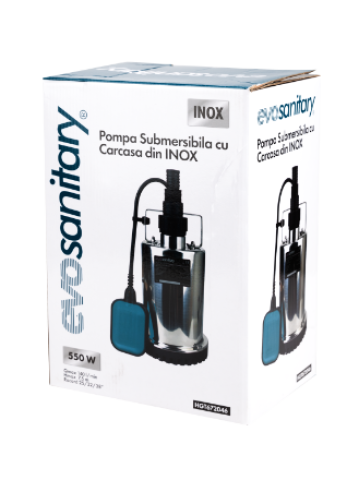 Pompă Submersibilă cu Sorb Jos din Inox EvoSanitary, 550W