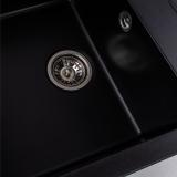 Chiuvetă Elefant Premium Selena Negru Metalic: 785x495mm Elegantă - detaliu