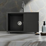 Chiuvetă Elefant Premium Selena Negru Metalic: 785x495mm Durabilă - detaliu