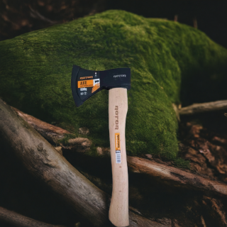 Ax with wooden tail