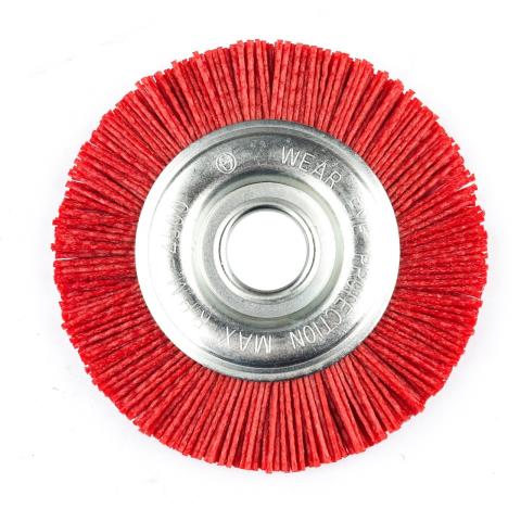 Perie circulară nylon abraziv ROTOR 125 x 12 mm, P80, pentru Inox