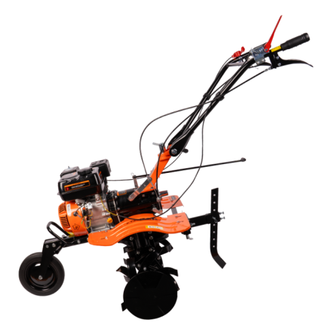 Motocultor T707 cu roti de transport Evotools, 7 CP, benzina, transmisie pinioane