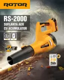 Suflantă aer pe acumulator Rotor RS-2000, 315W, 21V/2Ah, 60 cm - detaliu