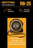 Ruletă 8m x 25mm ROTOR R8-25, Auto-blocare, Curea de mână - detaliu