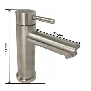 Stainless steel washbasin mixer, 8455