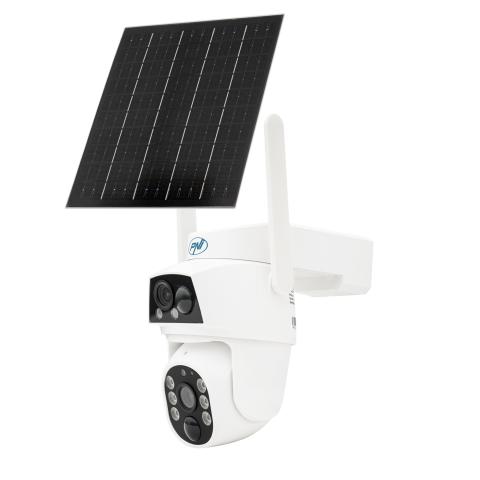 WiFi Surveillance Camera PNI IP794 PTZ Dual Lens 2MP + 2MP, 5.5W Solar Panel, 8000mAh Battery