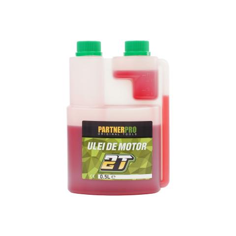 Ulei 2T roșu 0.5L PartnerPro cu dozator, SAE 20