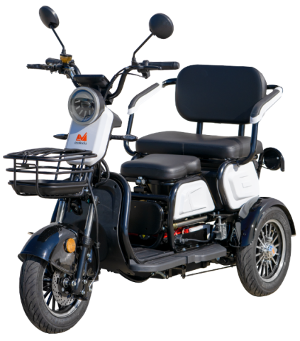 Triciclu Electric Davos TRP1000, Alb/Negru
