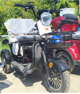 Triciclu Electric Davos TRP1000, Alb/Negru