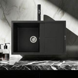 Chiuvetă Elefant Premium Selena Negru Metalic: 785x495mm Durabilă