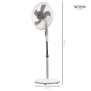 BOHM 16" Floor Fan, 50W, 3 Speeds, Adjustable Height