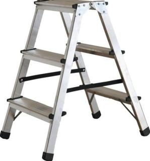 Scară aluminiu cu 2 trepte duble KMH1203, tip taburet