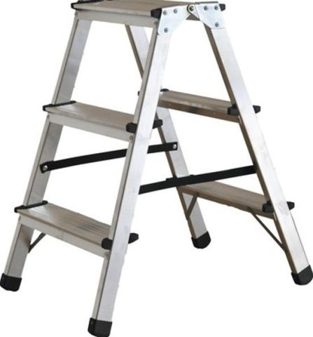 Scară aluminiu cu 2 trepte duble KMH1203, tip taburet