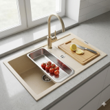 Chiuvetă Elefant Premium Selena Nisip Bej 785x495mm