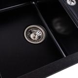 Chiuvetă Troya 7850 Negru Metalic 776x496mm - detaliu