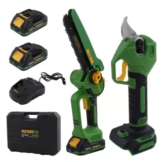Set PartnerPro 5 în 1 Fierăstrău și Foarfecă cu Acumulator 20V Brushless