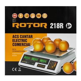 Cântar electronic ROTOR R218B, Acumulator 4V, Afișaj Dublu