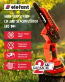 MINI FIERĂSTRĂU CU LANȚ 20V 4AH BRUSHLESS ELEFANT EBS-104 - detaliu