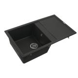 Chiuvetă Elefant Premium Selena Negru Metalic: 785x495mm Durabilă - detaliu