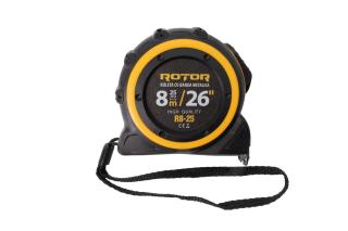Ruletă 8m x 25mm ROTOR R8-25, Auto-blocare, Curea de mână